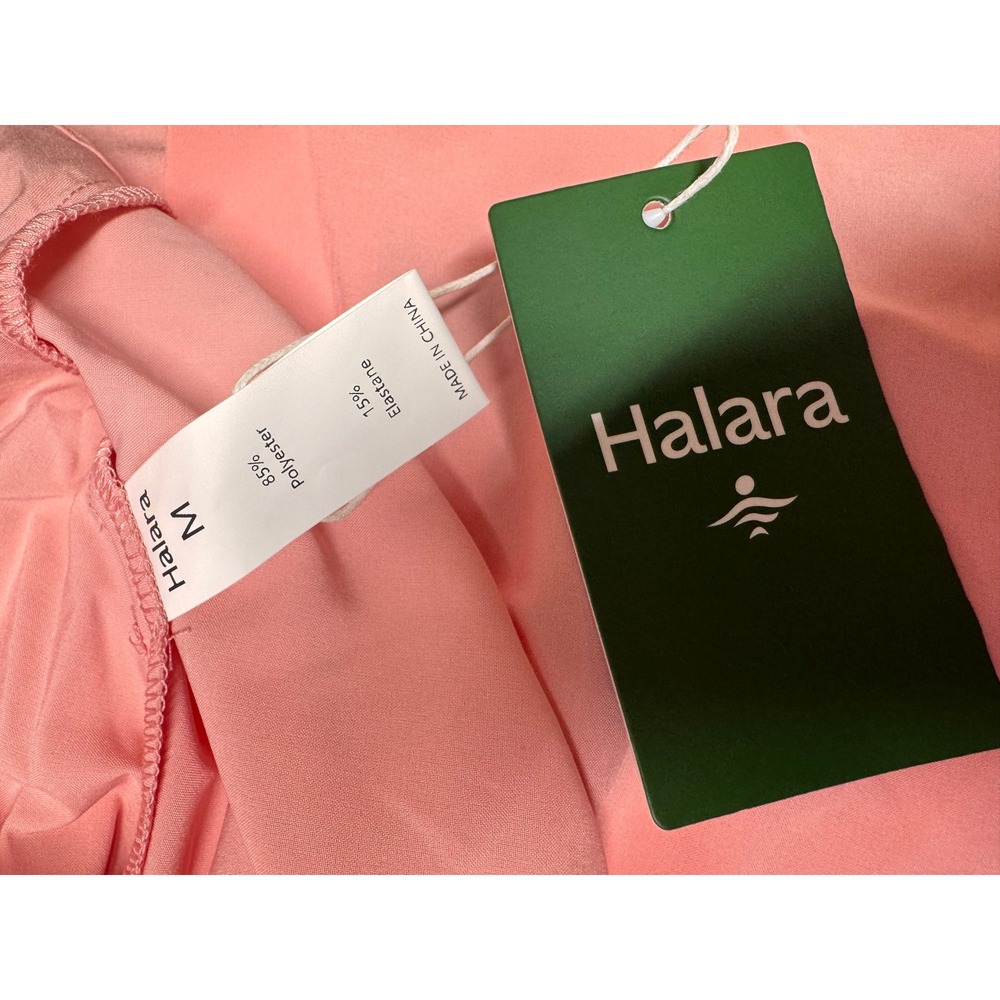 Halara NEW Womens Pink Long Sleeve Flowy Pleated Dress MED Athlesiure Coquette - Picture 7 of 8